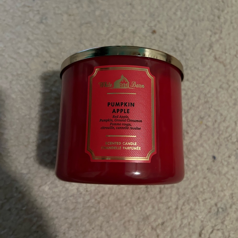 NEW Bath and Body Works Pumpkin Apple 3-Wick Candle